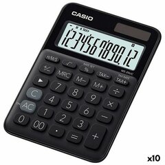 Калькулятор Casio MS-20UC 2,3 x 10,5 x 14,95 cm Чёрный (10 штук) цена и информация | Kanceliarinės prekės | pigu.lt