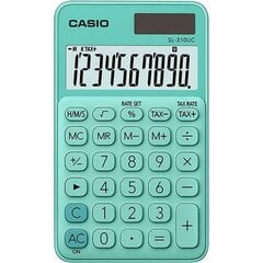 Skaičiuotuvas Casio SL-310UC, žalia, 10 vnt kaina ir informacija | Kanceliarinės prekės | pigu.lt