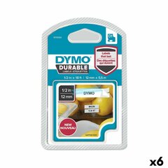 Термотрансферная лента Dymo 12 x 5,5 mm Чёрный Белый (6 штук) цена и информация | Аксессуары для принтера | pigu.lt