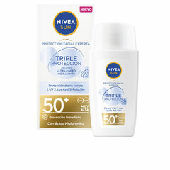 Солнцезащитное средство Nivea Sun 40 ml Spf 50 цена и информация | Кремы от загара | pigu.lt