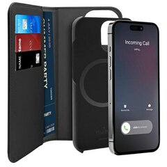 Puro Wallet Detachable iPhone 14 Pro Max 6,7" 2w1 MagSafe czarne|black PUIPC14P67BKMAG1BLK цена и информация | Чехлы для телефонов | pigu.lt