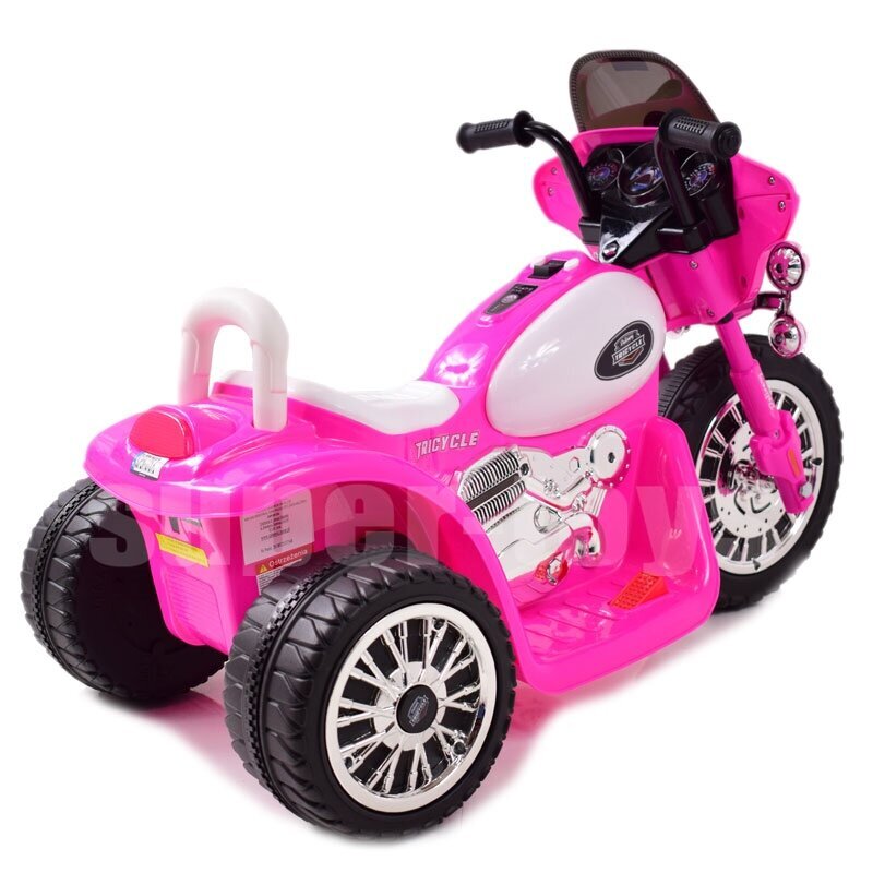 Elektrinis policijos motociklas vaikams Super-Toys, rožinis цена и информация | Elektromobiliai vaikams | pigu.lt
