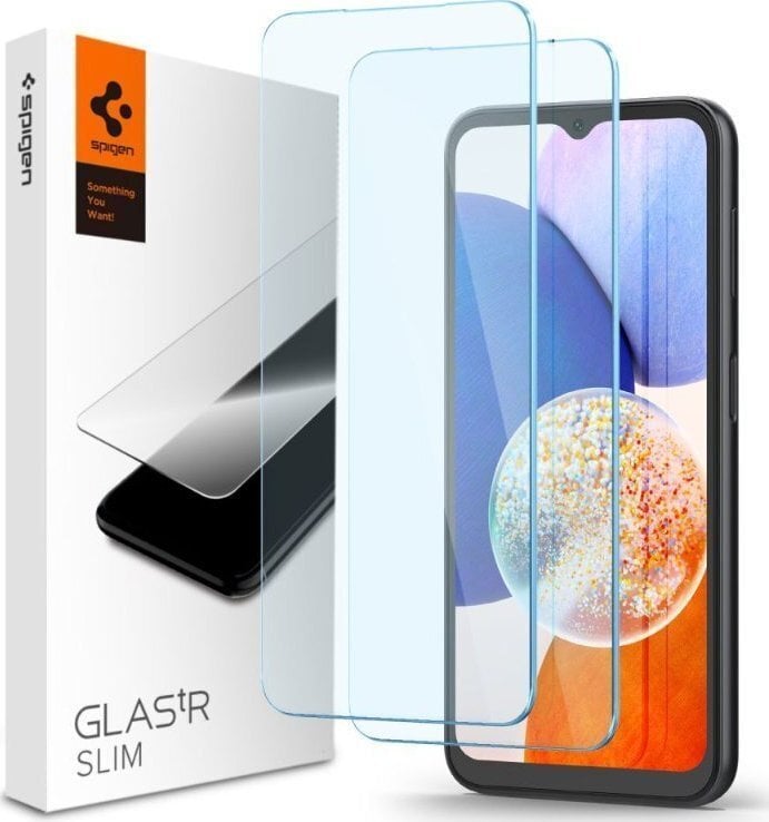 Spigen Glas.TR Slim 2-Pack kaina ir informacija | Apsauginės plėvelės telefonams | pigu.lt