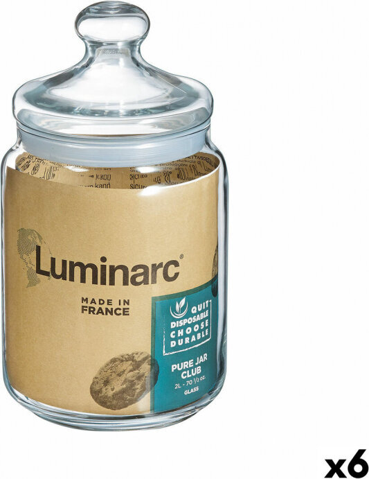 Luminarc Club stiklainis, 1,5 L , 6 vnt kaina ir informacija | Maisto saugojimo  indai | pigu.lt