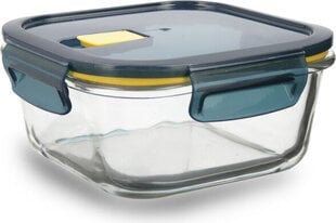 Герметичная коробочка для завтрака Quid Astral Квадратный 800 ml Синий Cтекло (12 штук) цена и информация | Посуда для хранения еды | pigu.lt