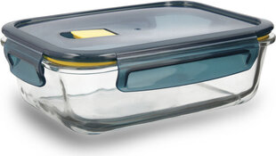 Герметичная коробочка для завтрака Quid Astral Прямоугольный 1,04 L Синий Cтекло (6 штук) цена и информация | Посуда для хранения еды | pigu.lt