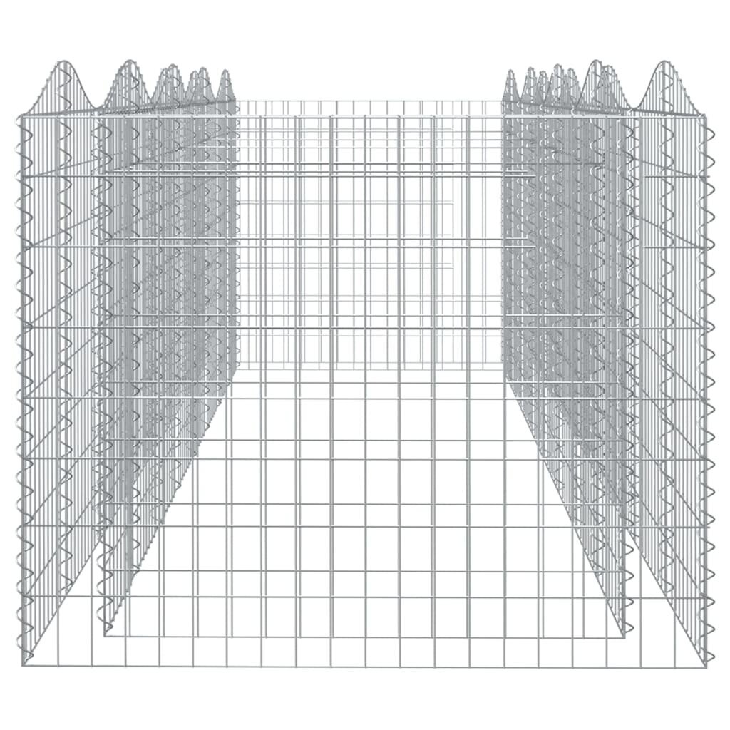 Išlenktas gabiono lovelis vidaXL, 400x100x100cm kaina ir informacija | Tvoros ir jų priedai | pigu.lt