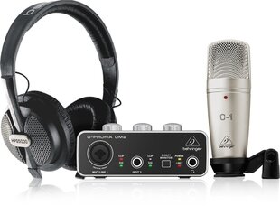 Behringer U-PHORIA STUDIO - комплект для домашней звукозаписи цена и информация | Микрофоны | pigu.lt