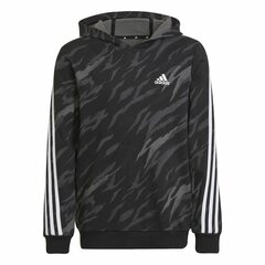 Толстовка с капюшоном детская Adidas 3 Stripes Чёрный цена и информация | Свитеры, жилетки, пиджаки для мальчиков | pigu.lt