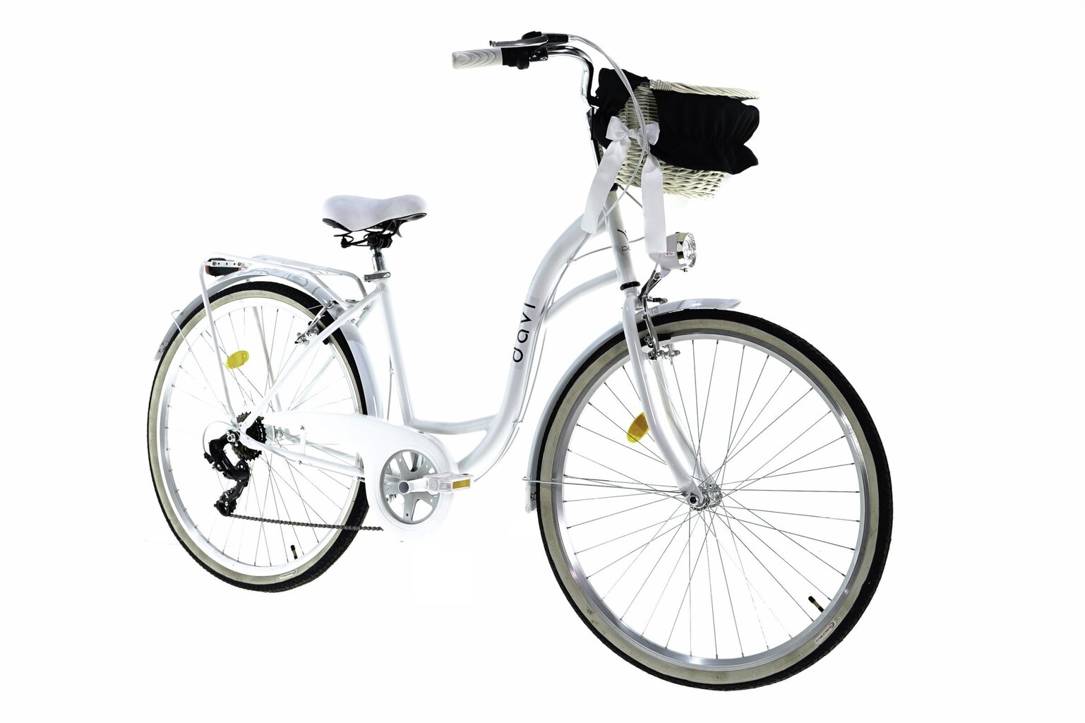 Moteriškas dviratis Davi Emma, 160-185 cm, 28", Shimano, baltas kaina ir informacija | Dviračiai | pigu.lt