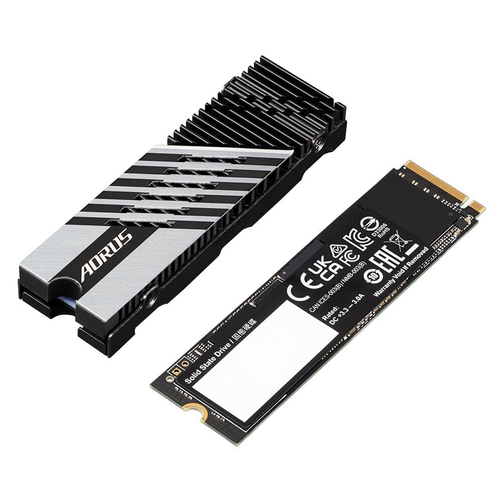 Gigabyte Aorus Gen4 7300 1TB NVMe M.2 цена и информация | Vidiniai kietieji diskai (HDD, SSD, Hybrid) | pigu.lt