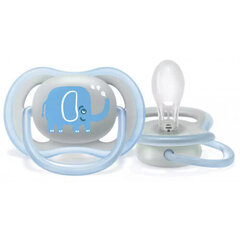 Пустышка Philips Avent Ultra Air Deco Grey Elephant SCF086/78, 6-18 месяцев, 1 штука цена и информация | Пустышки | pigu.lt