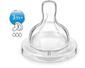 Žindukas Philips Avent Anti-Colic SCY763/02, 3 mėn+, 2 vnt. kaina ir informacija | Philips Avent Vaikams ir kūdikiams | pigu.lt