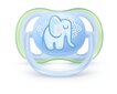 Čiulptukas Philips Avent Ultra Air Deco Blue Elephant SCF086/01, 0-6 mėn, 1 vnt. kaina ir informacija | Čiulptukai | pigu.lt