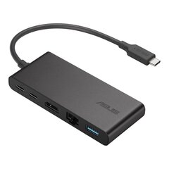 Док-станция ASUS Dual 4K USB-C Проводная USB 3.2 Gen 2 (3.1 Gen 2) Type-C Черный цена и информация | Адаптеры, USB-разветвители | pigu.lt