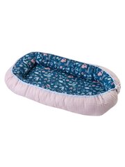 Dvipusis kūdikio lizdelis Baby Nest Prestige by BM, navy/pink kaina ir informacija | Vokeliai, miegmaišiai, pagalvės | pigu.lt