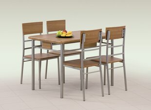 Комплект мебели для столовой Halmar Natan, коричневый цена и информация | Комплекты мебели для столовой | pigu.lt