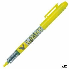 Fluorescencinis žymeklis Pilot V , geltonas, 12 vnt. kaina ir informacija | Rašymo priemonės | pigu.lt