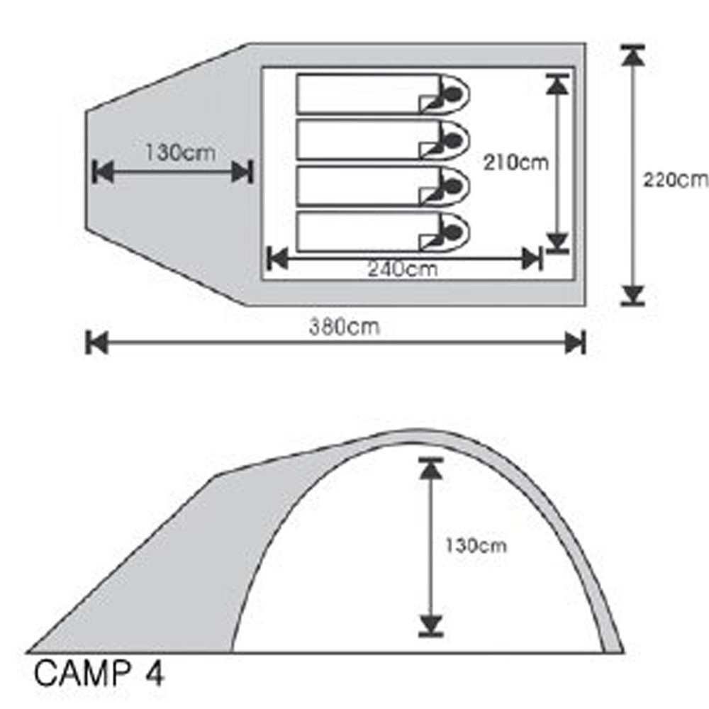 Palapinė Berg Camp 4 TT3350207 kaina ir informacija | Palapinės | pigu.lt