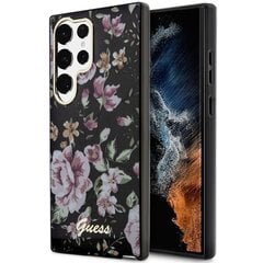 Guess GUHCS23LHCFWSK S23 Ultra S918 czarny|black hardcase Flower Collection цена и информация | Чехлы для телефонов | pigu.lt