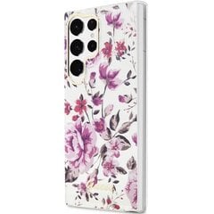 Guess GUHCS23LHCFWST S23 Ultra S918 biały|white hardcase Flower Collection цена и информация | Чехлы для телефонов | pigu.lt