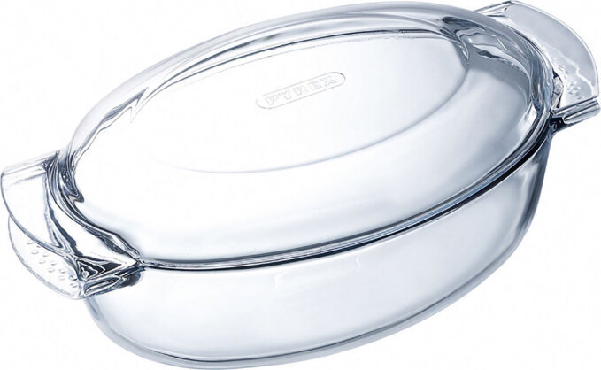 Pyrex Classic kepimo indas su dangčiu, 39 x 23 x 15 cm, 3 vnt kaina ir informacija | Kepimo indai, popierius, formos | pigu.lt