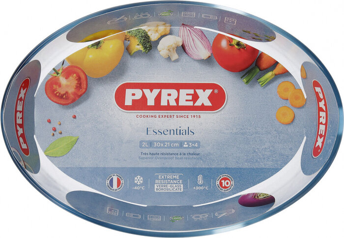 Pyrex Classic kepimo indas, 30 x 21 x 7 cm, 4 vnt kaina ir informacija | Kepimo indai, popierius, formos | pigu.lt