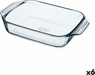 Форма для выпечки Pyrex Irresistible Прямоугольный 39 x 24,5 x 6,9 cm Прозрачный Cтекло (6 штук) цена и информация | Формы, посуда для выпечки | pigu.lt