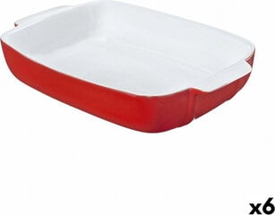 Форма для выпечки Pyrex Signature Прямоугольный Красный 29 x 19 x 7 cm Керамика Белый (6 штук) цена и информация | Формы, посуда для выпечки | pigu.lt