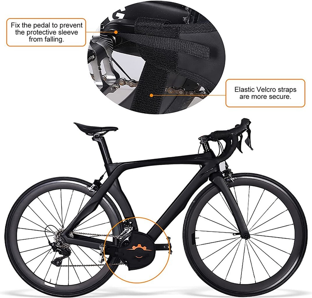 Apsauginis užvalkalas West Biking dviračio žvaigždutei, juodas kaina ir informacija | Kitos dviračių dalys | pigu.lt