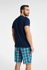 Dviejų dalių pižama vyrams Henderson Weston NMP60493.1901, mėlyna цена и информация | Мужские халаты, пижамы | pigu.lt