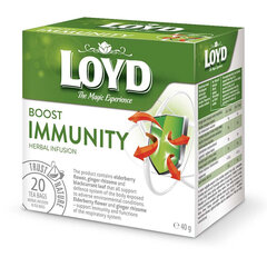 Травяной чай Loyd Boost Immunity, 20 x 2g x 5 pak. цена и информация | Чай | pigu.lt