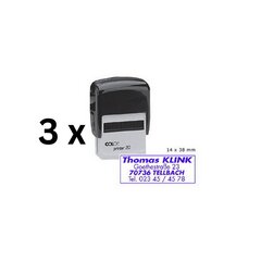 Antspaudo korpusas Colop Printer C20, mėlynas, 3 vnt. kaina ir informacija | Kanceliarinės prekės | pigu.lt
