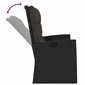 vidaXL Sodo suoliukas su pagalvėlėmis, juodas, 118cm, poliratanas kaina ir informacija | Lauko suolai | pigu.lt