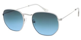Мужские солнцезащитные очки в серебряной оправе и зелено-голубыми линзами цена и информация | Солнцезащитные очки для мужчин | pigu.lt