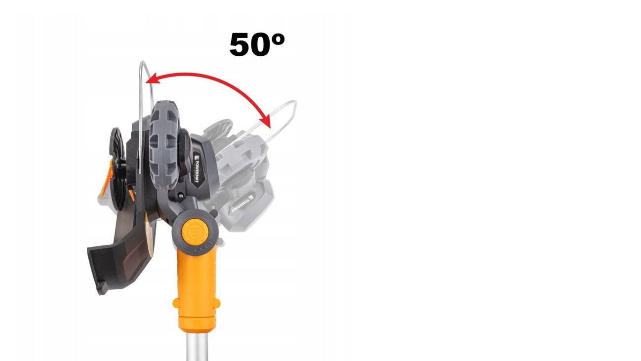 Akumuliatorinė žoliapjovė-trimeris Powermat 126cm цена и информация | Trimeriai (žoliapjovės), krūmapjovės | pigu.lt