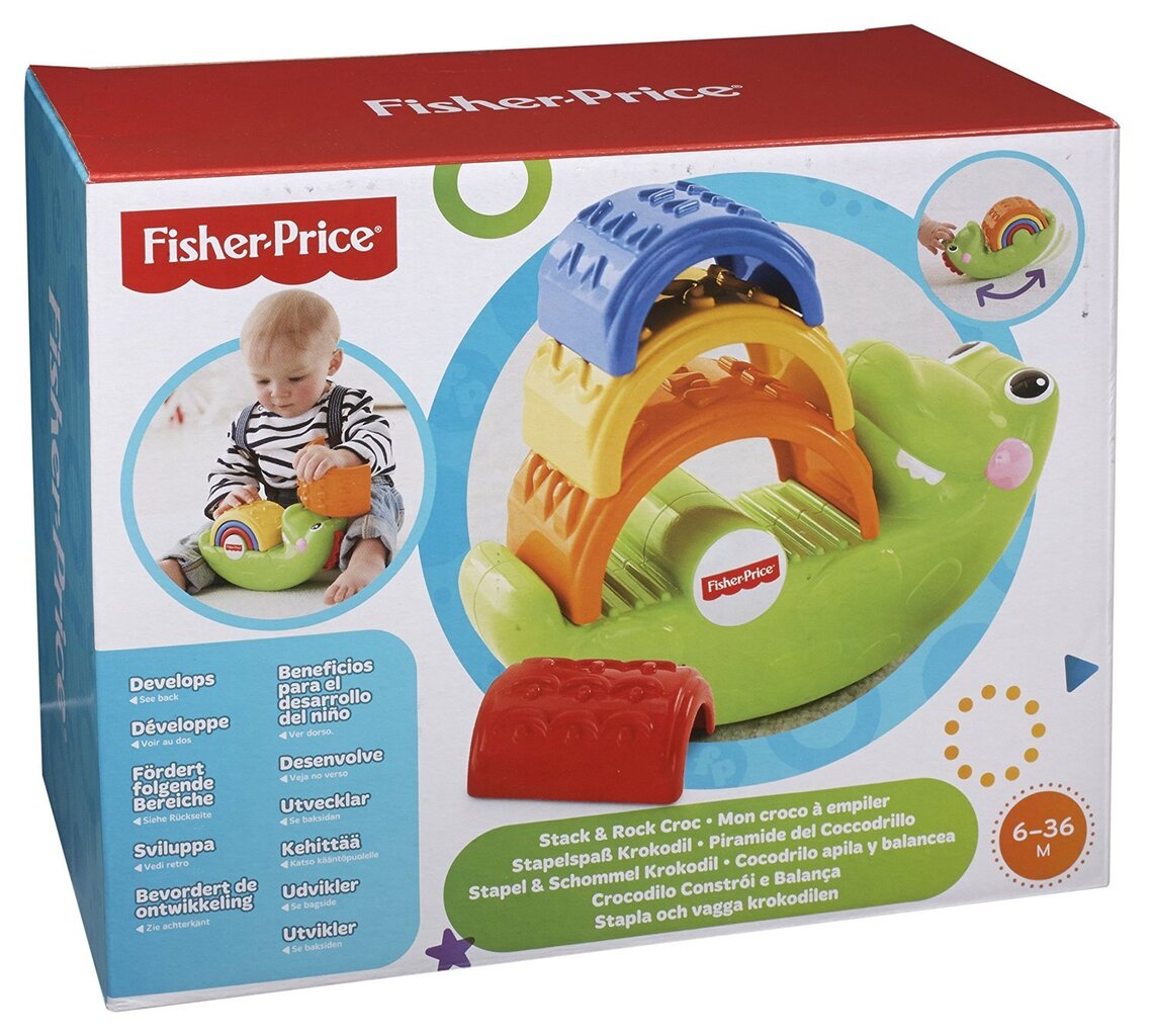 Krokodilas su formelėmis Krauk ir statyk Fisher price CDC48 kaina ir informacija | Žaislai kūdikiams | pigu.lt