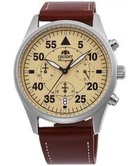 Мужские часы Orient Sports Chrono Leather Beige цена и информация | Мужские часы | pigu.lt