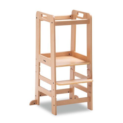 Montessori bokštelis Hauck Learn N Explore, rudas kaina ir informacija | Vaikiškos kėdutės ir staliukai | pigu.lt