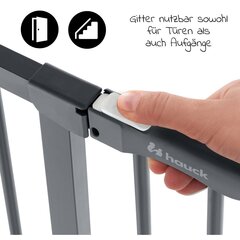 Ворота безопасности Hauck Clear Step Autoclose 2 Set, Серые цена и информация | Товары для безопасности детей дома | pigu.lt