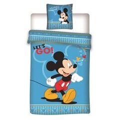 Vaikiškas patalynės komplektas Disney Mickey Let's Go, 140x200, 2 dalių kaina ir informacija | Patalynė kūdikiams, vaikams | pigu.lt