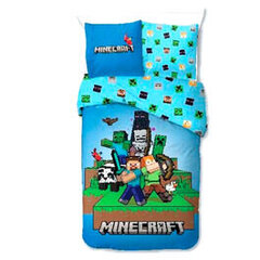 Minecraft vaikiškas patalynės komplektas, 140x200 cm, 2 dalių цена и информация | Детское постельное бельё | pigu.lt