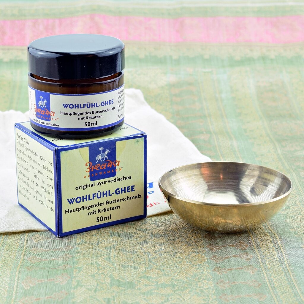 Pėdų masažo rinkinys Kaash-Set Wellbeing + Ghee, 7 cm + 50ml kaina ir informacija | Masažo reikmenys | pigu.lt