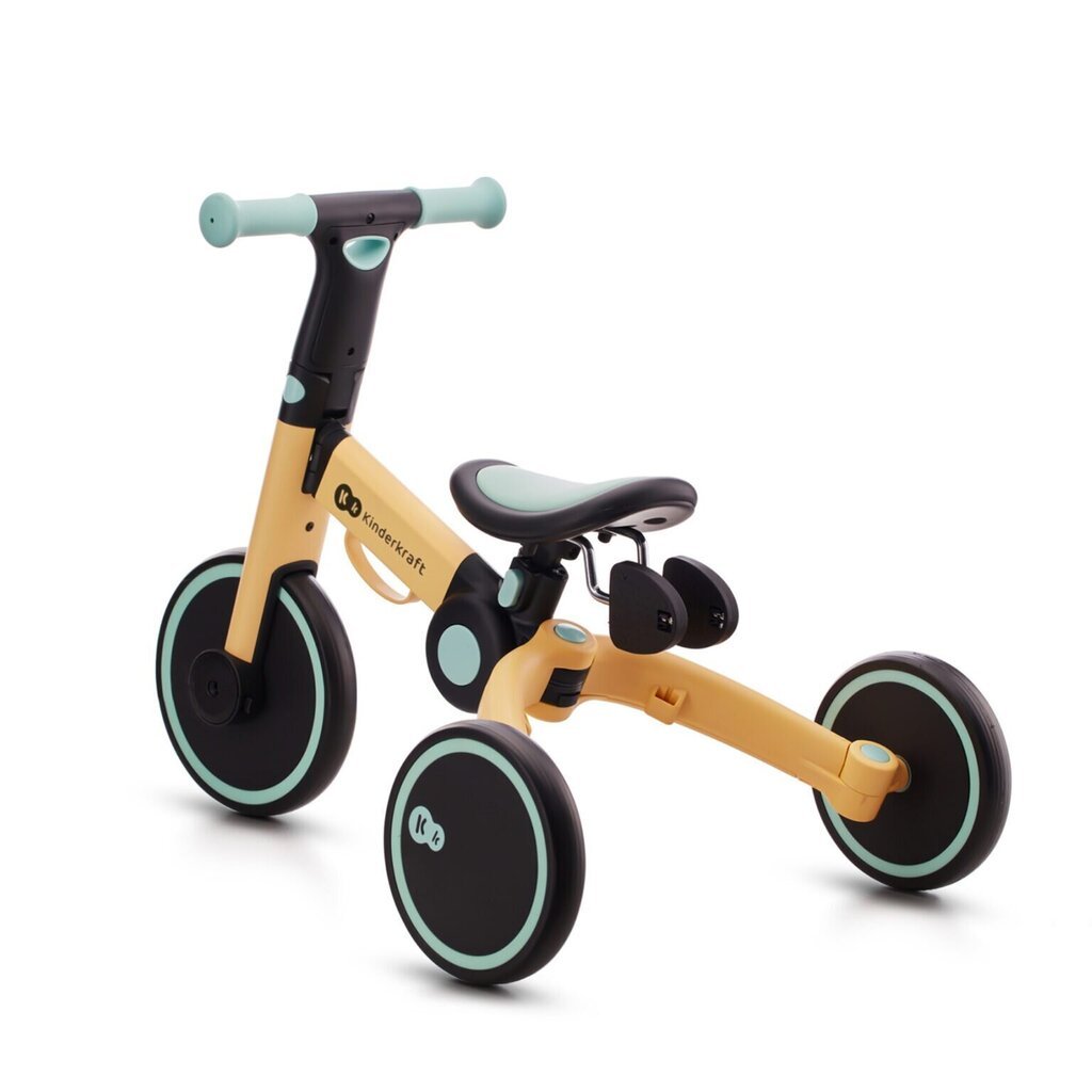 Triratukas 3in1 Kinderkraft 4Trike, auksinis/žydras kaina ir informacija | Triratukai | pigu.lt