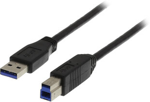 Deltaco, USB-A/USB-B, 1 m kaina ir informacija | Kabeliai ir laidai | pigu.lt