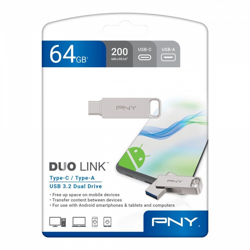 PNY Pendrive 64GB USB 3.2 цена и информация | USB laikmenos | pigu.lt