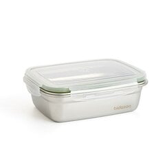 Герметичная коробочка для завтрака Bidasoa Theo 19,5 x 14,5 x 8 cm 850 ml Серебристый Металл (6 штук) цена и информация | Посуда для хранения еды | pigu.lt