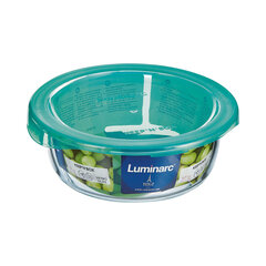 Круглая коробочка для завтраков с крышкой Luminarc Keep'n Lagon 13,5 x 6 cm бирюзовый 680 ml Cтекло (6 штук) цена и информация | Посуда для хранения еды | pigu.lt