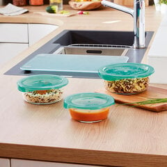 Круглая коробочка для завтраков с крышкой Luminarc Keep'n Lagon 920 ml 15,6 x 6,6 cm бирюзовый Cтекло (6 штук) цена и информация | Посуда для хранения еды | pigu.lt