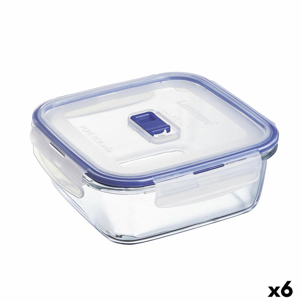 Priešpiečių dėžutė Luminarc Pure Box Active, 1,22 L, 6 vnt. kaina ir informacija | Maisto saugojimo  indai | pigu.lt